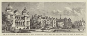 Ansicht des geplanten neuen Zentralen Krankenhauses in Derby, dessen Grundstein letzten Donnerstag von Ihrer Majestät der Königin gelegt wurde von Henry William Brewer