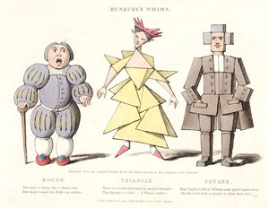 Rund, Dreieck und Quadrat, aus Bunburys Whims, 1828