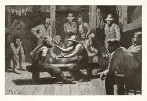 Politische Diskussion in einer Holzfällerhütte von Henry Wolf