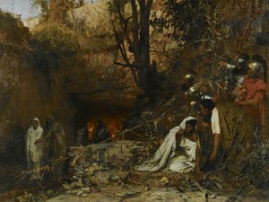 Christenverfolger am Eingang zu den Katakomben von Henryk Siemiradzki