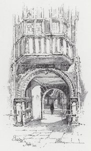 Tor zu Staple Inn von Herbert (after) Railton