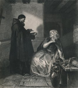 Julia in der Zelle von Pater Lorenzo Romeo und Julia, ca. 1870