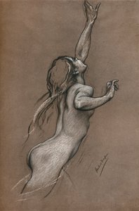 Fliegender Fisch Studie, um 1910 von Herbert James Draper
