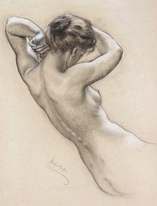 Studie für eine Wassernymphe, spätes 19. oder frühes 20. Jahrhundert von Herbert James Draper