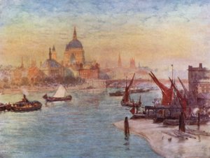 Blick von der Waterloo-Brücke von Herbert Menzies (after) Marshall
