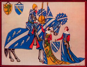 Sir Geoffrey Luttrell, seine Frau und Schwiegertochter, ca. 1340, 1926