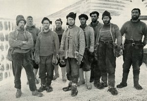 Die Depot- und Westparteien bei ihrer Rückkehr nach Cape Evans, 13. April 1911, 1913