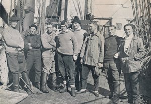 Die Offiziere der Terra Nova, 1912 Reise von Herbert Ponting