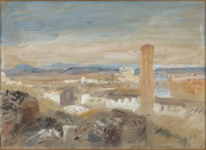 Ein Campanile zwischen Ruinen von Hercules Brabazon Brabazon