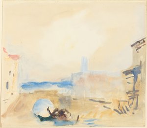 Eine Gondel unter einer Brücke in Venedig von Hercules Brabazon Brabazon