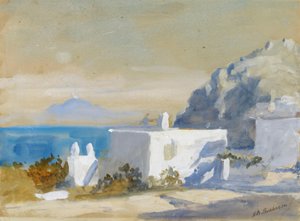 Häuser auf Capri von Hercules Brabazon Brabazon