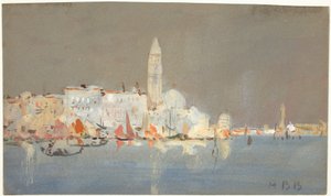 Venezianisches Capriccio mit einem Campanile von Hercules Brabazon Brabazon