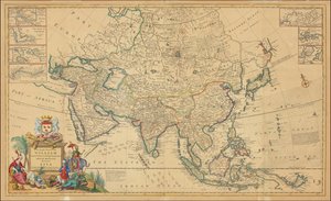 1730 Karte von Asien von Herman Moll
