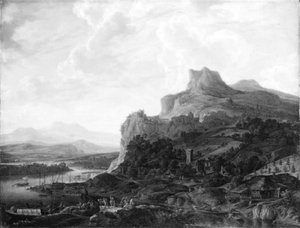 Landschaft am Rhein von Herman Saftleven