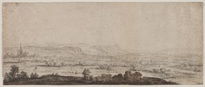 Landschaft mit dem Dorf Schenkenschanz, Gelderland