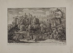 Antike Ruinen eines Amphitheaters von Herman van Swanevelt