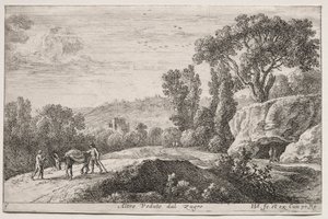 Verschiedene Ansichten in und um Rom: Zweite Ansicht von Zugro (Altro Veduto dal Zugro) von Herman van Swanevelt