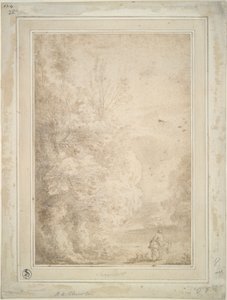 Landschaft mit Reisendem auf Esel von Herman van Swanevelt