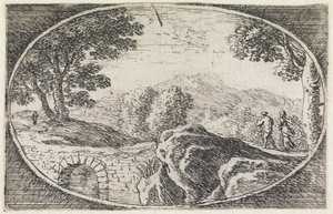 Landschaft (Nr. 14 aus der Serie: variae campestrum fantasiae) von Herman van Swanevelt