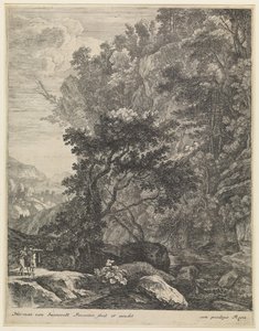 Landschaft mit Gebirgsbach von Herman van Swanevelt