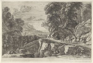 Landschaft mit zwei Reitern