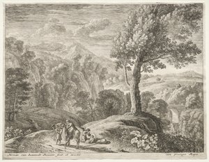 Die Flucht nach Ägypten: Der große Baum und der Wasserfall