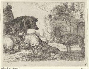 Schweine von Herman van Swanevelt