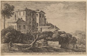 Ansicht des Weinbergs der Villa Mamsrona von Herman van Swanevelt