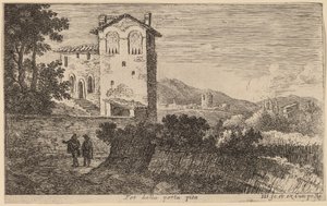 Villa außerhalb der Porta Pia von Herman van Swanevelt