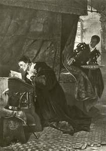 Ludwig XI. und Oliver Le Dain (Gravur) von Hermann Kaulbach