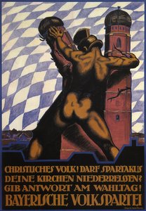 Christen! Soll Spartacus eure Kirchen niederreißen, 1919 von Hermann Keimel