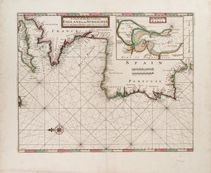 Karte der Seeküste von England bis zu den Meeren