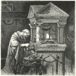 Opfergaben in einem Tempel im antiken Rom von Hermann Vogel