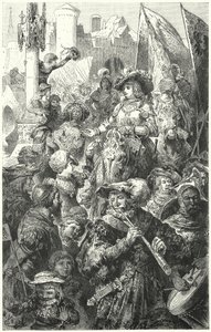 Prozession von Landsknechten, die in den Krieg ziehen, 16. Jahrhundert von Hermann Vogel