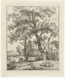 Bauernhof und Schäfer von Hermanus Fock