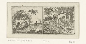 Landschaft und Hirte von Hermanus Fock