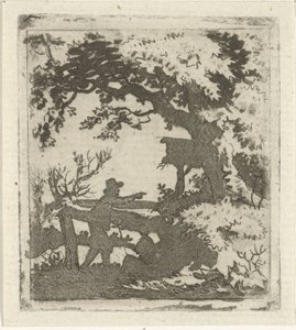 Landschaft mit zwei Personen von Hermanus Fock