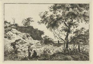 Landschaft mit Frau mit Hut von Hermanus Fock