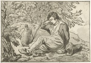 Schlafender Mann von Hermanus Fock