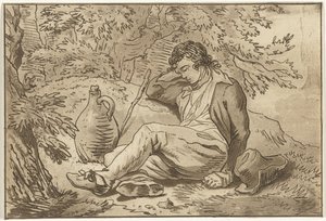 Schlafender Mann von Hermanus Fock