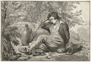 Schlafender Mann von Hermanus Fock