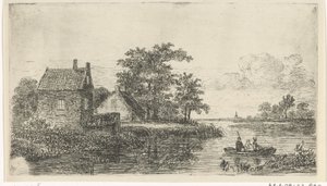 Drei Männer in einem Boot von Hermanus Jan Hendrik van Rijkelijkhuysen