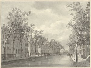 Ansicht des Rapenburg in Leiden von der Groenebrug, 1807