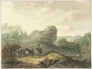 Landschaft mit Reitern von Hermanus Numan