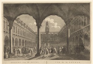 Ansicht des Innenhofs der Börse von Hendrik de Keyser