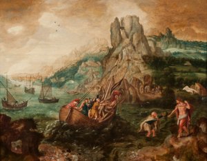 Das letzte Erscheinen Christi vor seinen Jüngern (Öl auf Leinwand) von Herri met de (c.1510 p.1550) Bles