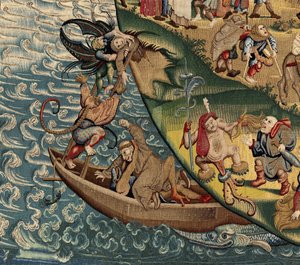 Wandteppich inspiriert von der Arbeit von Hieronymus Bosch, ca. 1560 (Gold, Silber, Seide und Wolle)