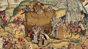 Wandteppich inspiriert von der Arbeit von Hieronymus Bosch, ca. 1560