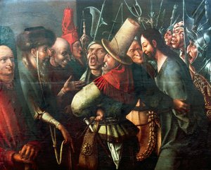Christus vor Pilatus, von Hieronymus Bosch, Öl auf Holz, Niederlande