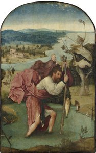 Heiliger Christophorus trägt das Christuskind, um 1500 von Hieronymus Bosch